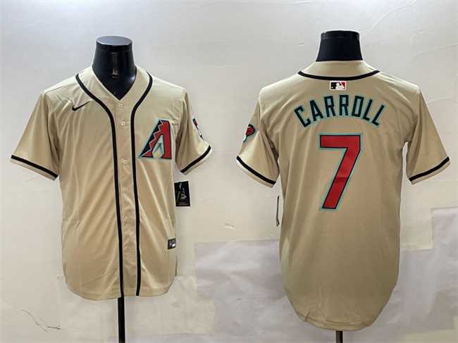 Mens Arizona Diamondbacks #7 Corbin Carroll Gold Limited Stitched Jersey->arizona diamondbacks->MLB Jersey